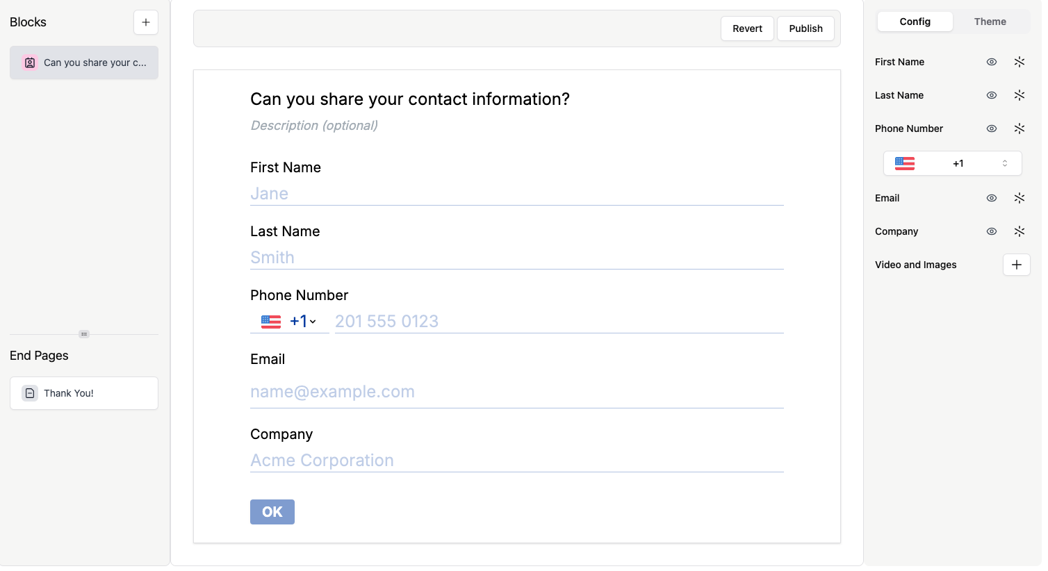 Contact info question