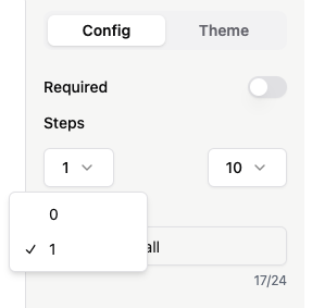 Opinion Scale: start at 1