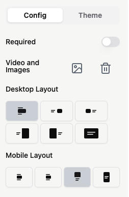 Layout menu