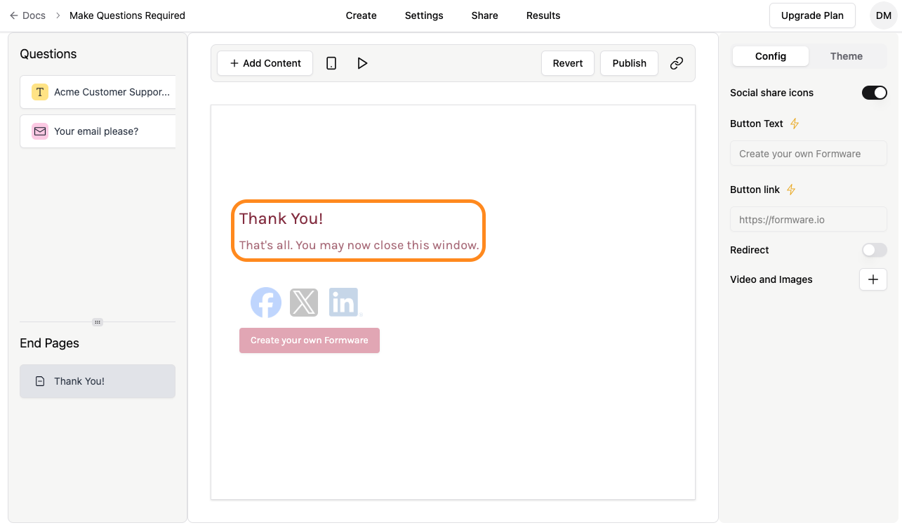 Customise title and description